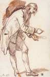 Greuze Jean-Baptiste Study for The Paralytic. Figure of a Young Man with a Plate in his Hand - Hermitage
